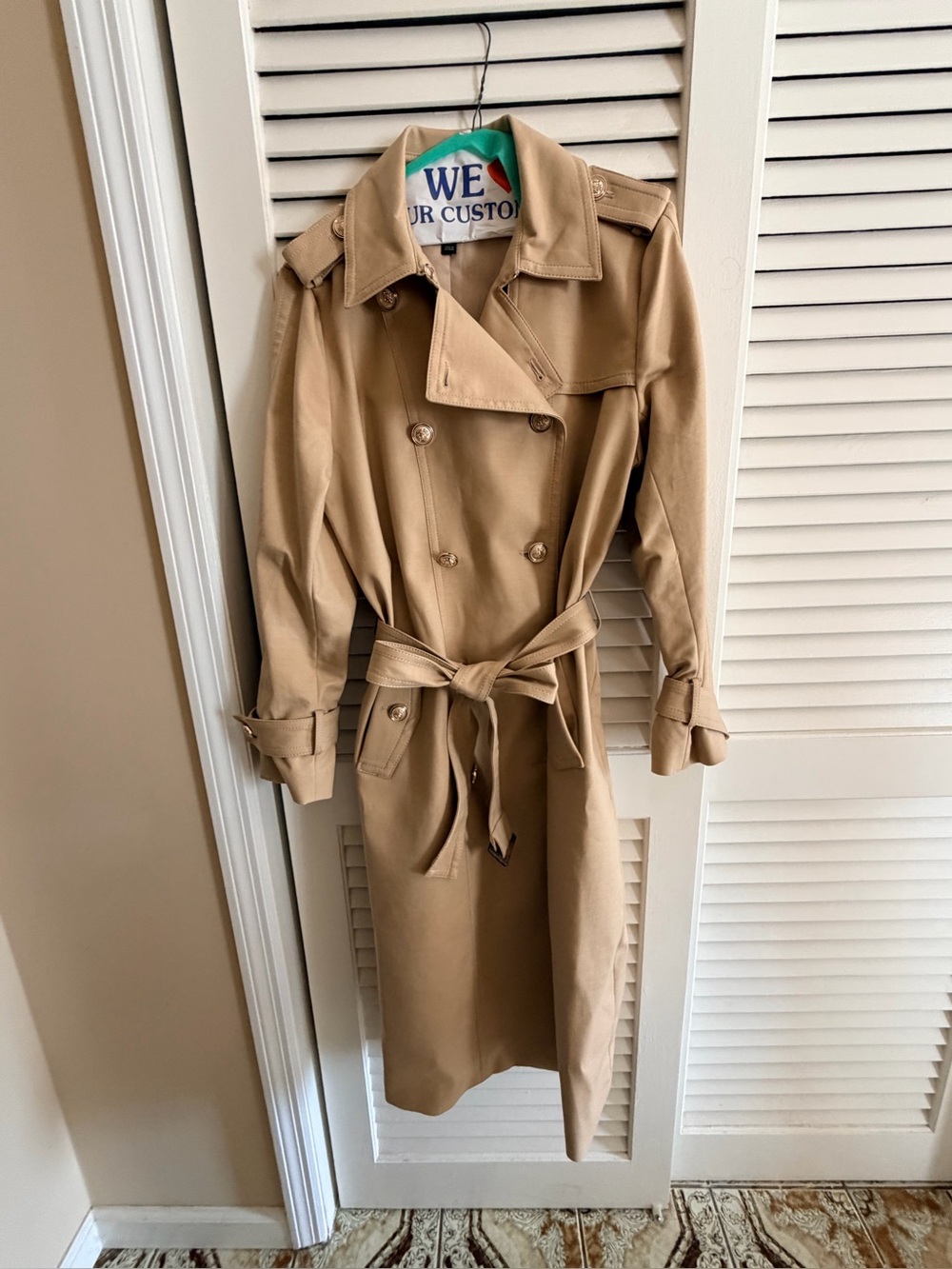 Ann Taylor Khaki Trench Coat with Belt